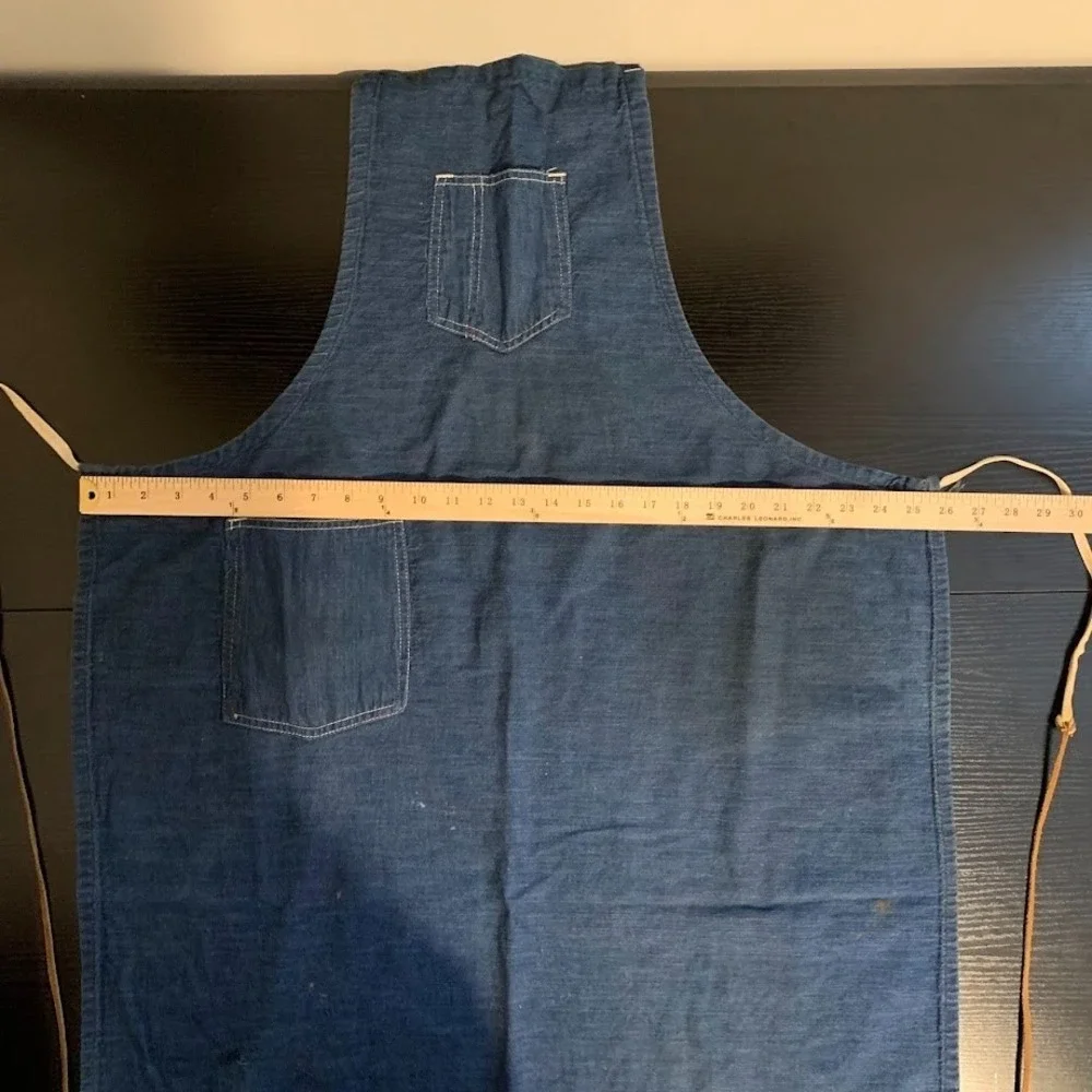 Vintage‎ Selvedge Denim Workwear Apron Pockets Shop Paint Barn Chore Unbranded